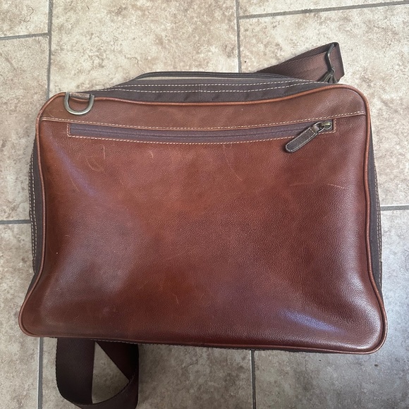 Joseph Abbboud leather briefcase messenger bag - Picture 2 of 4